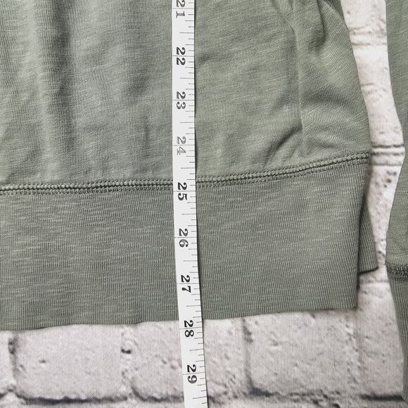 J Crew Mens Garment Dyed Slub 100% Cotton Green Hoodie Size Medium - Picture 8 of 11